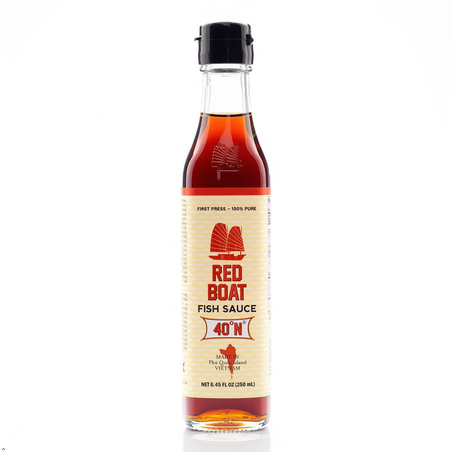 Red Boat Vietnamese Extra Virgin Fish Sauce Bottle, 8.45 oz Red Boat